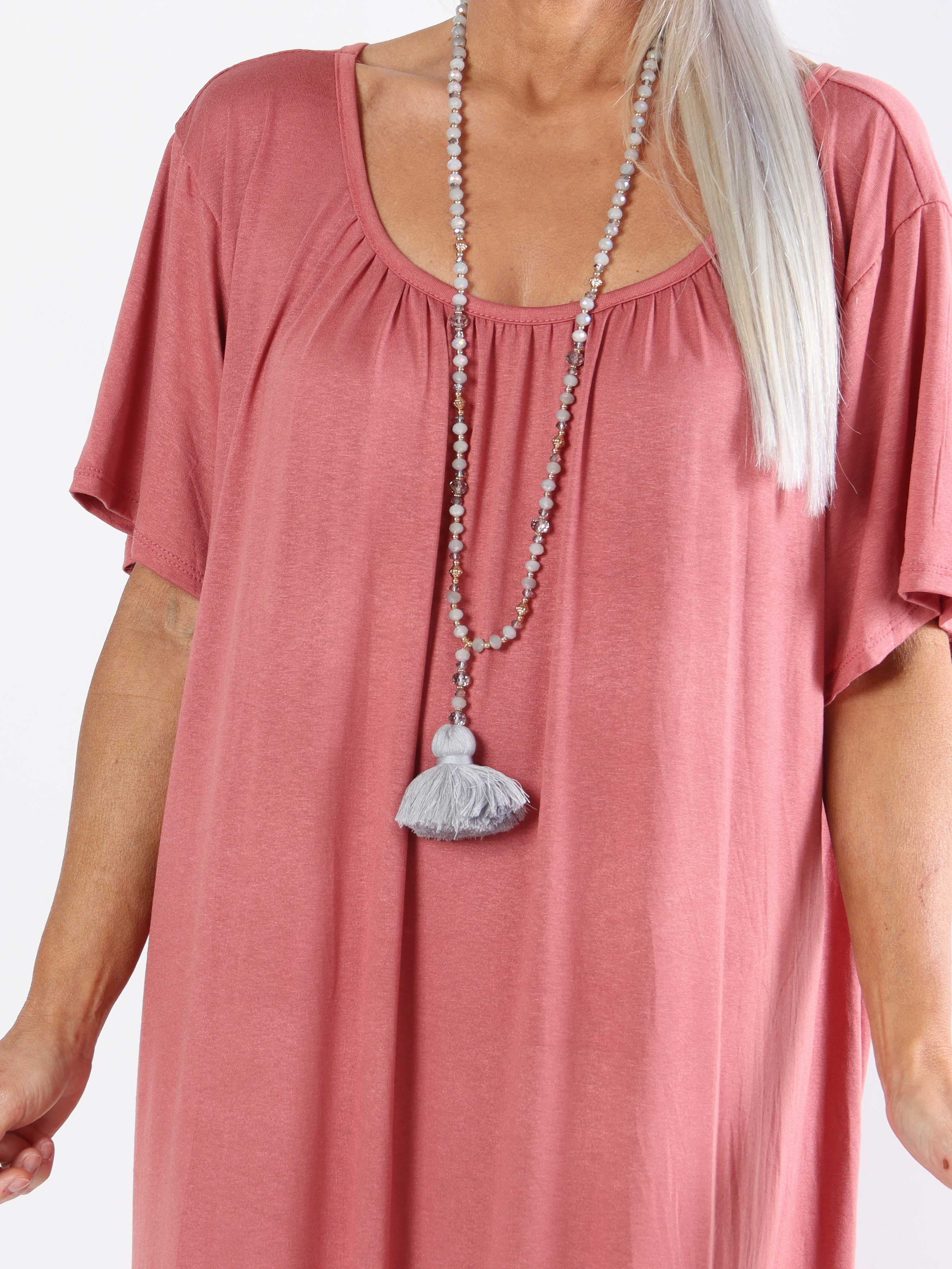 Miracle Dress - Basic plus size klänning i viskos med resår nedtill